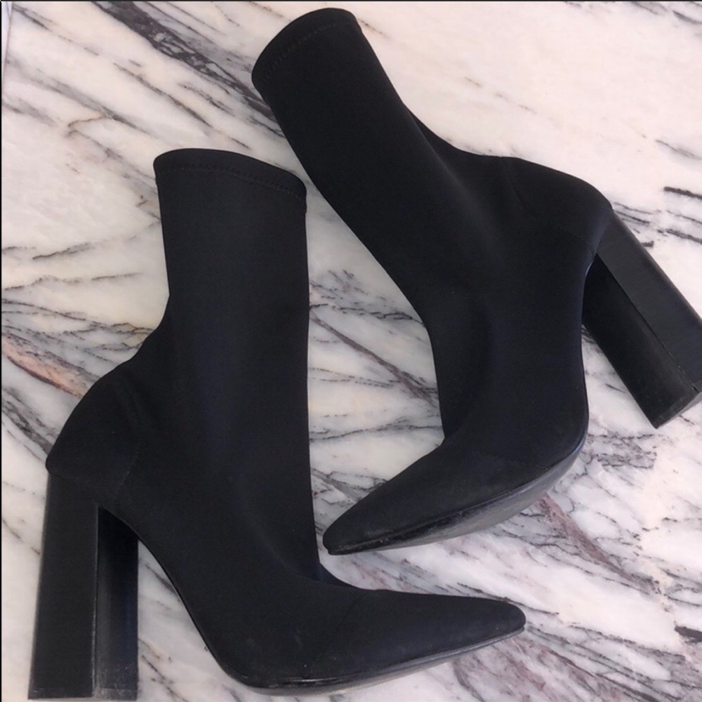 Tony Bianca black sock boots